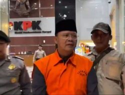 Evakuasi Gubernur Bengkulu Rohidin Mersyah di Polrestabes Bengkulu dengan Rompi Polisi