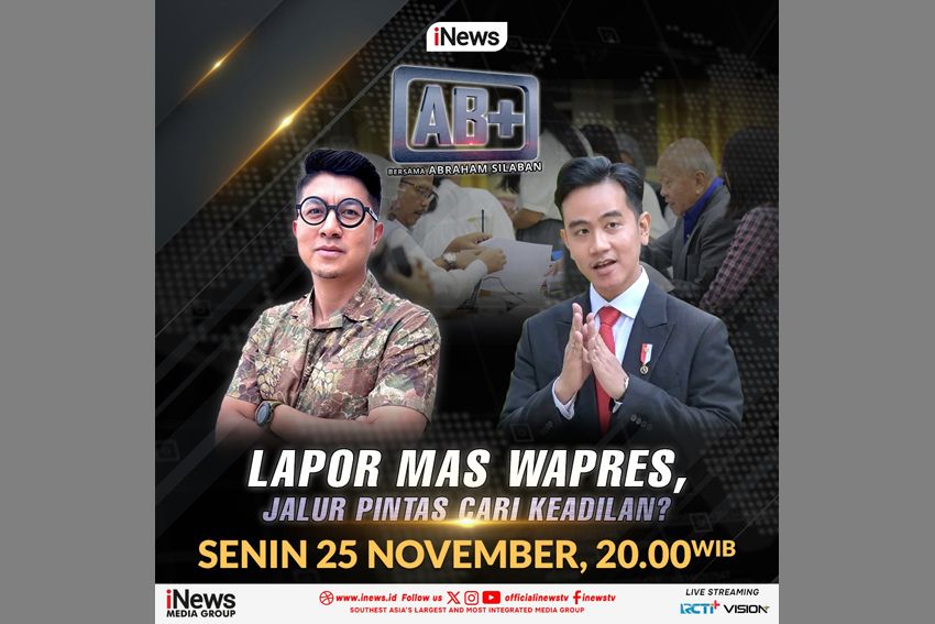 Nonton Abraham Silaban di iNews: AB+ Laporkan Mas Wapres, Cari Jalur Pintas Keadilan!