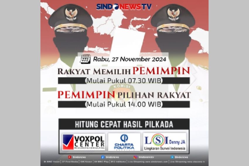 "Langsung! Pemilihan Pemimpin oleh Rakyat di SINDONEWS TV dan SINDOnews.com"