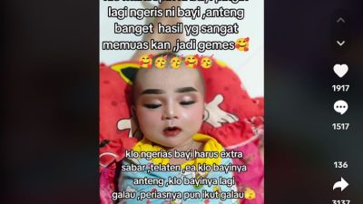 Kontroversial! Bayi Di-Make Up Penuh untuk Foto, Netizen Geram