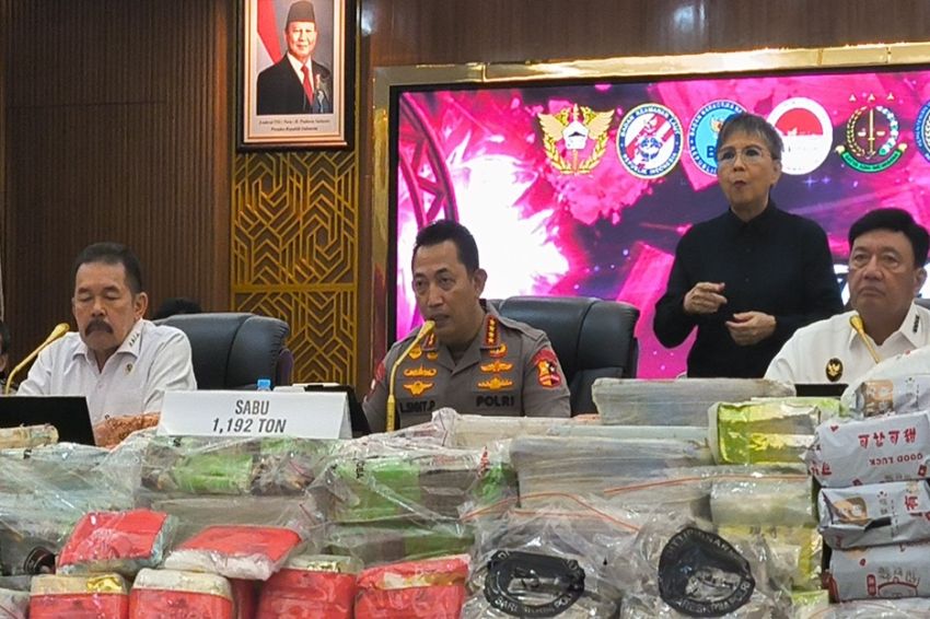 Polri Mengamankan 2 Ton Sabu dan Ganja Senilai Rp2,88 Triliun dalam Sebulan